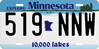MN license plate 519NNW