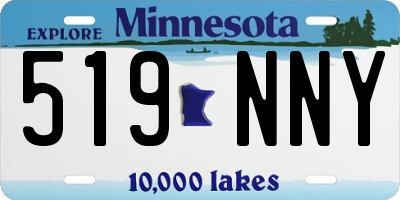MN license plate 519NNY