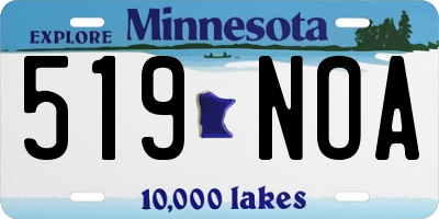 MN license plate 519NOA