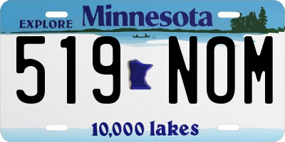 MN license plate 519NOM
