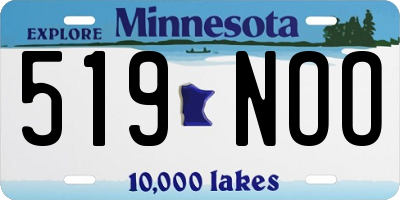 MN license plate 519NOO