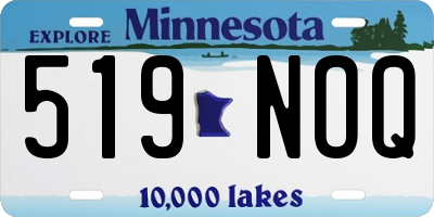 MN license plate 519NOQ