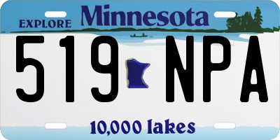 MN license plate 519NPA