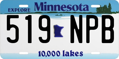 MN license plate 519NPB