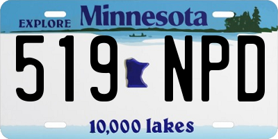 MN license plate 519NPD