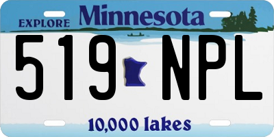 MN license plate 519NPL