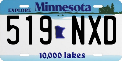 MN license plate 519NXD