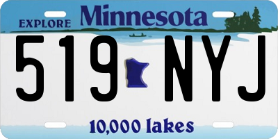 MN license plate 519NYJ