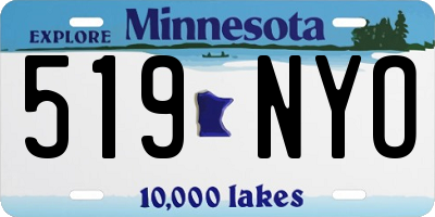 MN license plate 519NYO