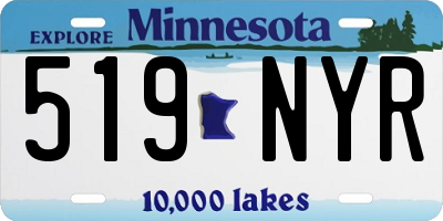 MN license plate 519NYR