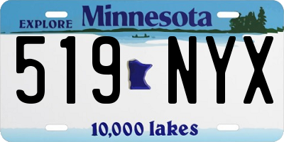 MN license plate 519NYX