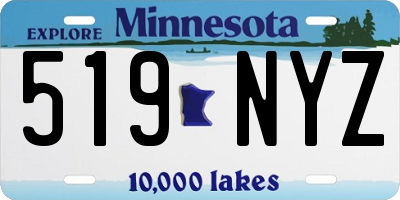 MN license plate 519NYZ