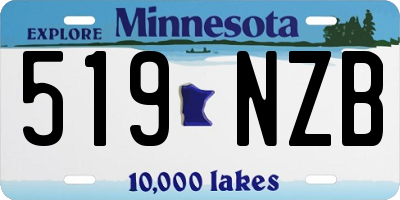 MN license plate 519NZB