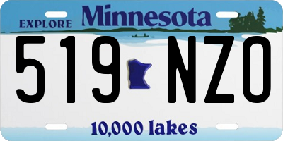 MN license plate 519NZO