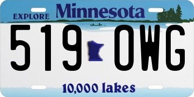 MN license plate 519OWG