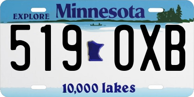 MN license plate 519OXB
