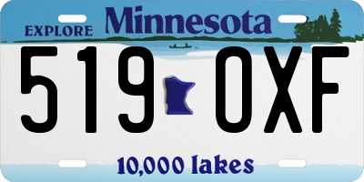 MN license plate 519OXF