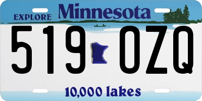 MN license plate 519OZQ