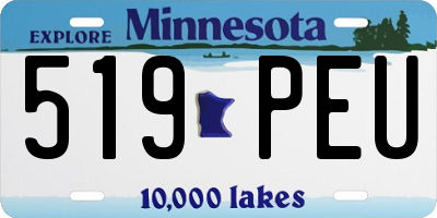 MN license plate 519PEU