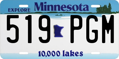 MN license plate 519PGM