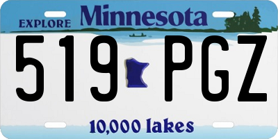 MN license plate 519PGZ