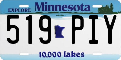 MN license plate 519PIY