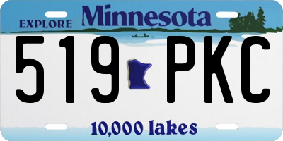MN license plate 519PKC