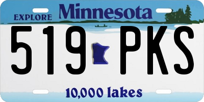 MN license plate 519PKS