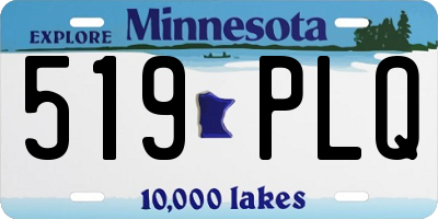 MN license plate 519PLQ