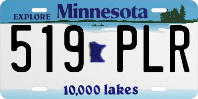 MN license plate 519PLR