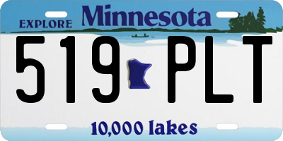 MN license plate 519PLT