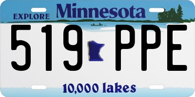 MN license plate 519PPE