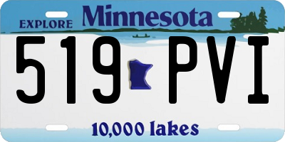 MN license plate 519PVI