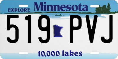 MN license plate 519PVJ