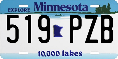 MN license plate 519PZB