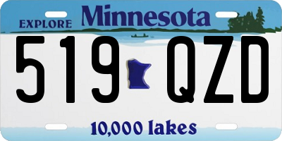 MN license plate 519QZD