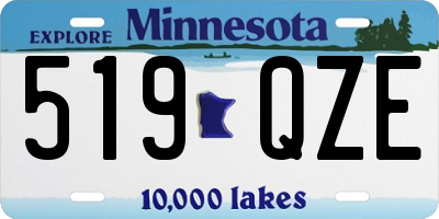 MN license plate 519QZE