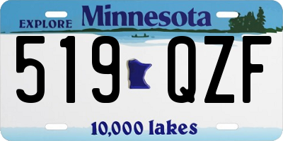 MN license plate 519QZF
