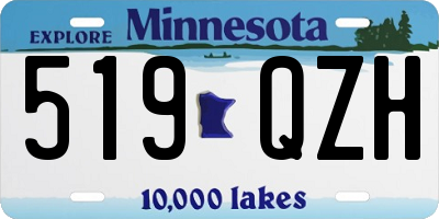 MN license plate 519QZH