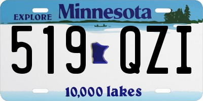 MN license plate 519QZI