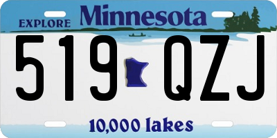 MN license plate 519QZJ
