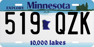 MN license plate 519QZK