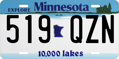 MN license plate 519QZN