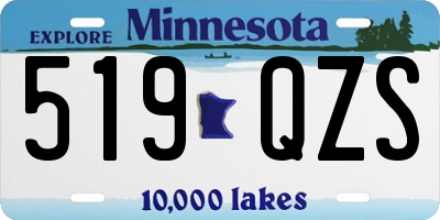 MN license plate 519QZS