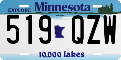 MN license plate 519QZW