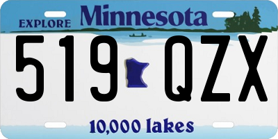 MN license plate 519QZX