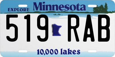 MN license plate 519RAB