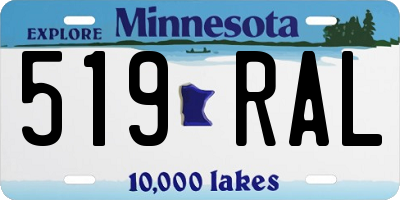 MN license plate 519RAL