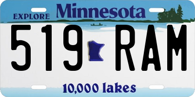 MN license plate 519RAM