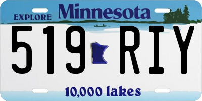 MN license plate 519RIY